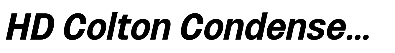 HD Colton Condensed Semibold Italic